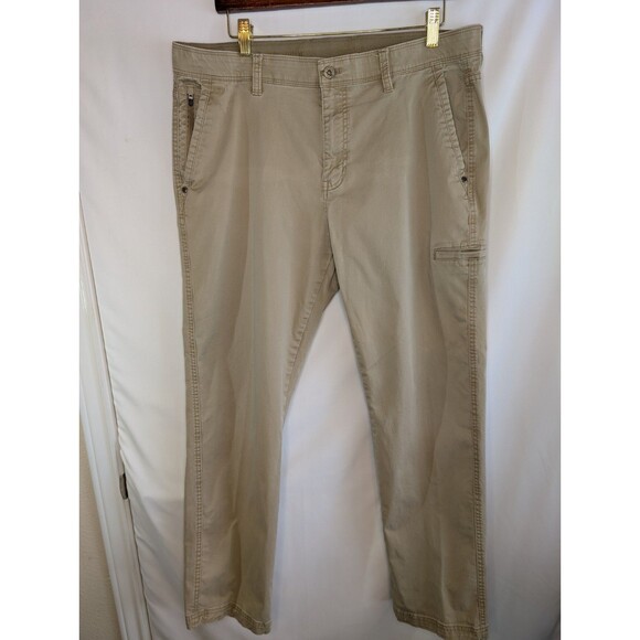 Mens Weatherproof Made for Adventure Beige Khaki Pants 36x32 Outdoor Work - Picture 1 of 9